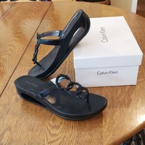 Calvin Klein Black Minimalist Sandals